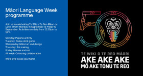 For Kapehu events fit Te Wiki o Te Reo Maori SB3 2025