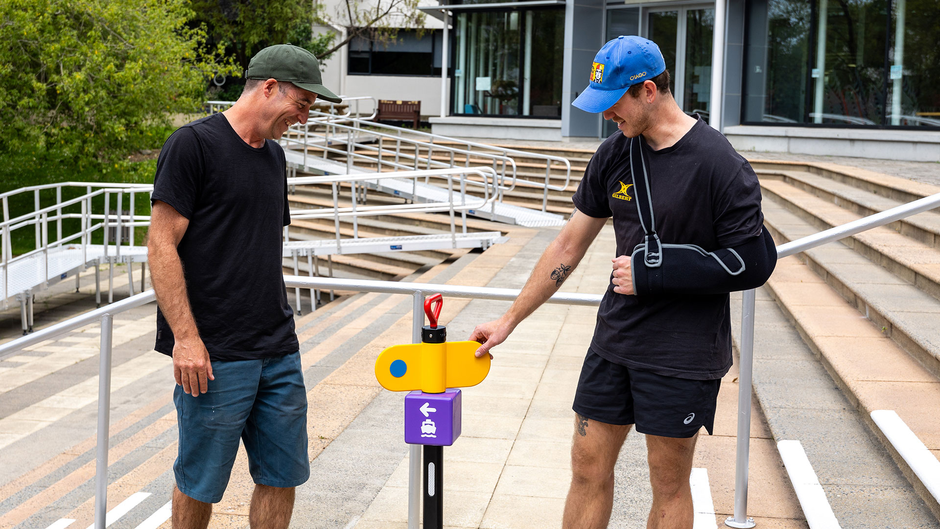 Senior Product Design lecturer Tim Armstrong and third year student Zachariah Harrison